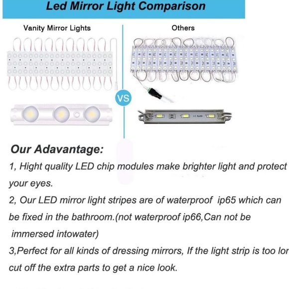 LED Vanity Mirror LED Lights Kit - Picture 5 of 7